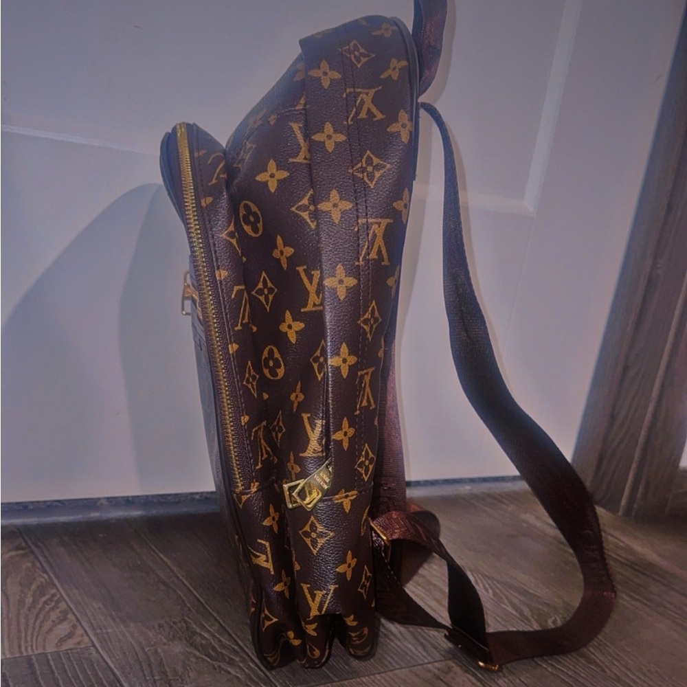 Louis Vuitton Dark Brown/Tan Monogram Backpack - Picture 4 of 14